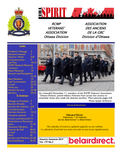 Fall 2015 - RCMP-GRC Vets Ottawa