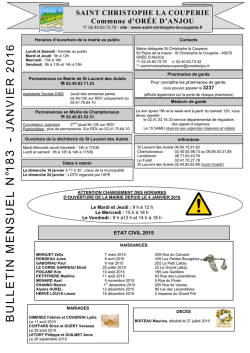 Bulletin janvier 2016 - Saint-Christophe-la
