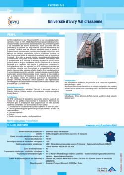 Universit&eacute; d`Evry Val d`Essonne