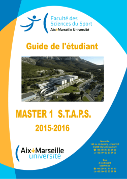 Guide de l`étudiant Master
