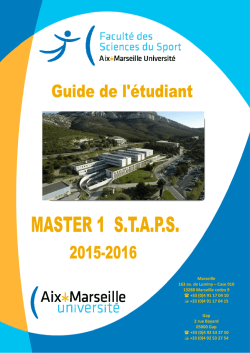 Guide de l`&eacute;tudiant Master