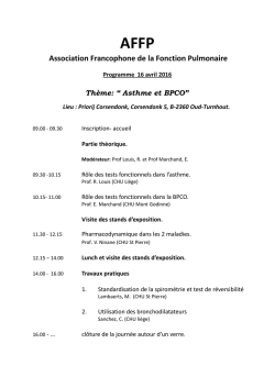 AFFP Association Francophone de la Fonction Pulmonaire