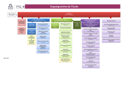 Organigramme de l`Ecole