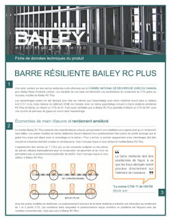 barre r&eacute;siliente bailey rc plus - Bailey Metal Products Limited