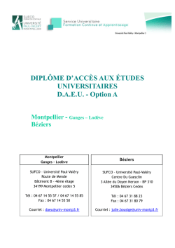 Plaquette DAEU 2016-2017 - Le SUFCO