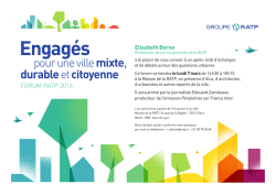 Engag&eacute;s pour une ville mixte, durable et citoyenne