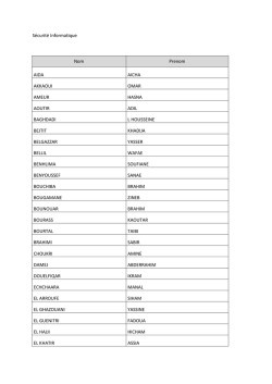 Sécurité Informatique Nom Prenom AIDA AICHA AKKAOUI OMAR
