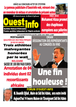 Lundi 11 Avril 2016 - Ouest-Info