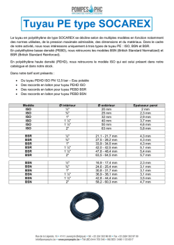 Tuyau PE type SOCAREX
