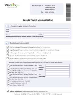 Canada Tourist visa Application - Canada visa