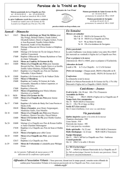 Paroisse de la Trinit&eacute; en Bray - Paroisse de la Trinite en Bray