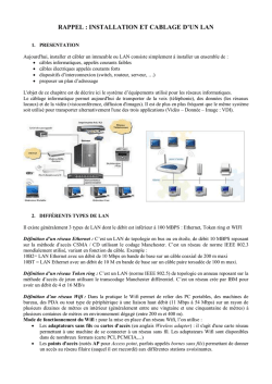 les reseaux haut debit