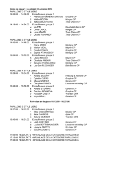 Horaires de d&eacute;part