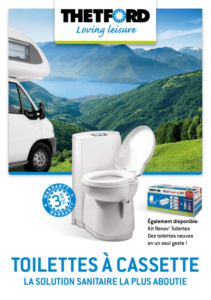 Thetford Fresh Up Set C 200/ Kit Renov/’Toilet avec abattant WC r/éservoir /à roulettes et additifs sanitaires pour camping-car et caravane