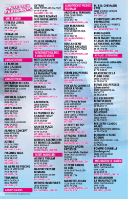 Télécharger la liste des exposants, classés par activités (PDF 1 Mo)