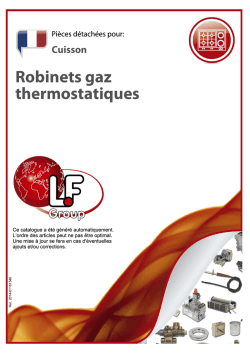 Robinets gaz thermostatiques