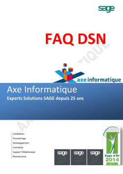 Notre FAQ DSN - Axe Informatique