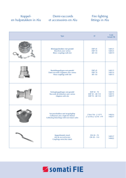 Koppel- en hulpstukken in Alu Demi-raccords et accessoires en Alu