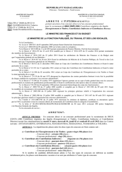 Pour le recrutement de Deux cents contr&ocirc;leurs stagiaires des Imp&ocirc;ts