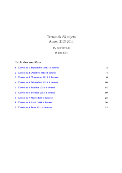 DEVOIRS 2013-2014 Monsieur DEPRESLE