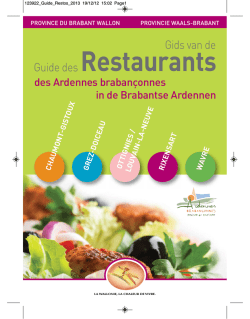 Restaurants - Destination Brabant wallon