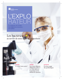 Les bactéries - Ordre des hygiénistes dentaires du Québec