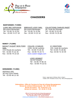 Liste des chaisiers - Bresse Bourguignonne