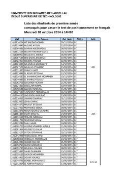 Liste 01 octobre 2014 &agrave; 14H30