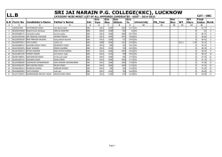 LL.B SRI JAI NARAIN P.G. COLLEGE(KKC), LUCKNOW
