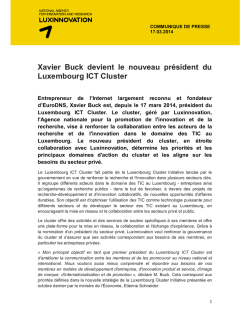 Xavier Buck devient le nouveau président du Luxembourg ICT Cluster