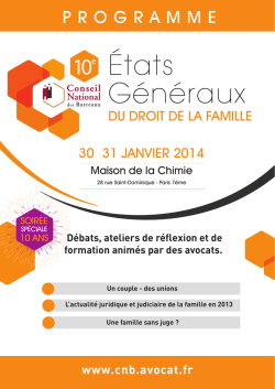 PROGRAMME - Encyclopedie des avocats