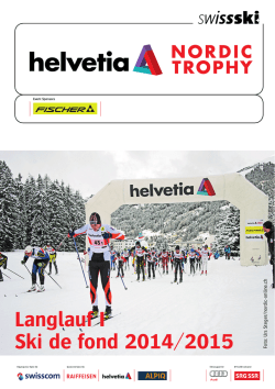 Brosch&uuml;re Helvetia Nordic Trophy 2014/15 - Swiss-Ski