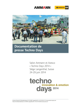 Communiqu&eacute; aux m&eacute;dias Ammann Avesco