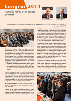 Congrès 2014 - Les rencontres de la Mobilité Intelligente