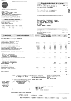 Compte individuel de charges