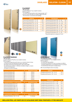 DOUBLAGES ISOLATION - CLOISON