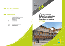 Cadres Interm&eacute;diaires des &Eacute;tablissements Sanitaires et Sociaux