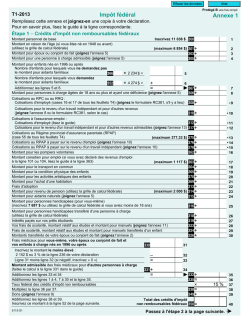 Imp&ocirc;t f&eacute;d&eacute;ral - Annexe 1