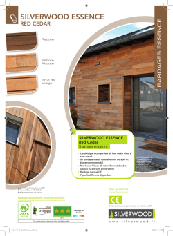 Fiche Technique Bardage Red Cedar (PDF)