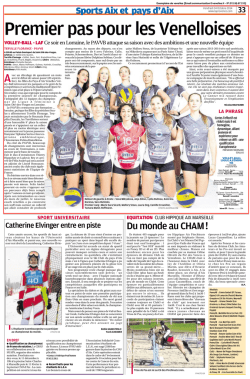 Premier pas pour les Venelloises