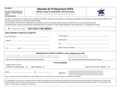 Mandat de prélèvement automatique SEPA SPL EBCS