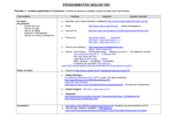 Programmation Anglais CM1 - Acad&eacute;mie de Nancy-Metz