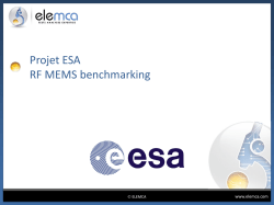 RF MEMS benchmarking