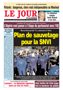 Plan de sauvetage pour la SNVI