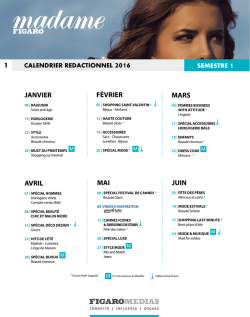 Calendrier r&eacute;dactionnel