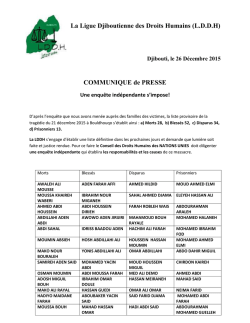 La Ligue Djiboutienne des Droits Humains (LDDH)