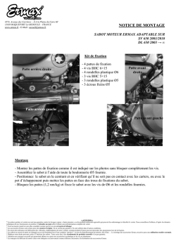 NOTICE DE MONTAGE