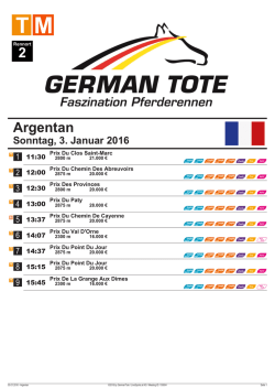 Programm - German Tote