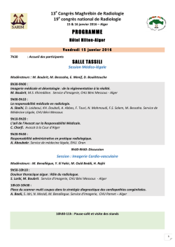 PRE PROGAMME - Soci&eacute;t&eacute; Alg&eacute;rienne de Radiologie et d`Imagerie