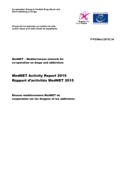 MedNET Activity Report 2015 Rapport d`activit&eacute;s MedNET 2015